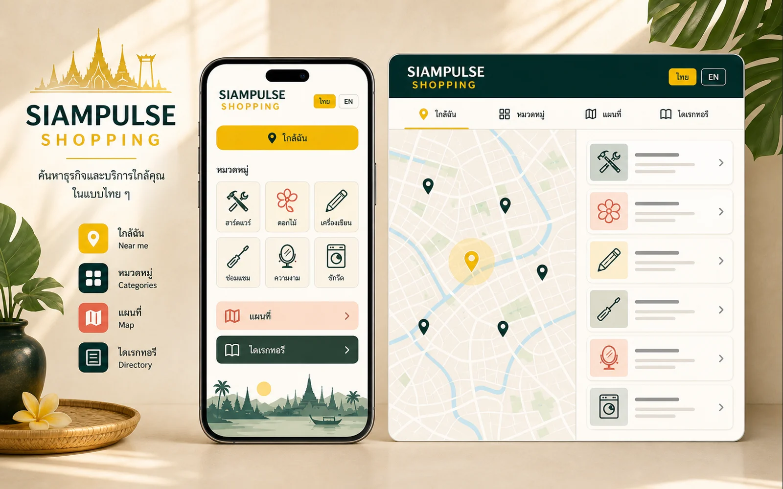 SiamPulse Shopping Thailand – Lokales Branchenverzeichnis